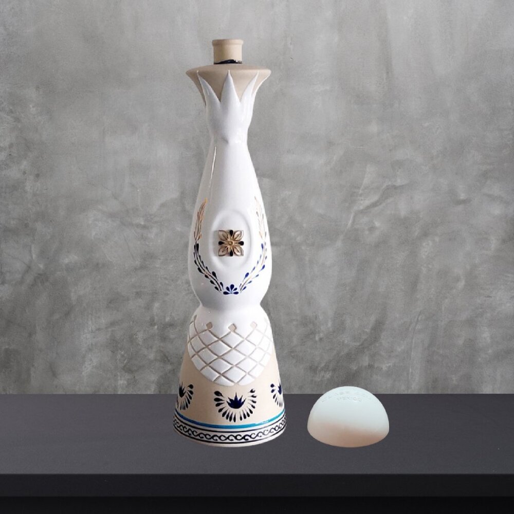 Clase Azul Añejo Empty Ceramic Bottle | Luxury Mexican Tequila Bottle Decor - Picture 3 of 3